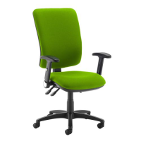 Senza extra high back operator chair with folding arms - Madura Green