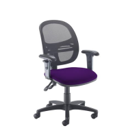 Jota Mesh medium back operators chair with adjustable arms - Tarot Purple