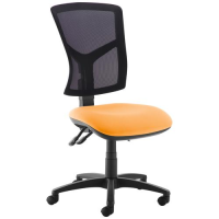 Senza high mesh back operator chair with no arms - Solano Yellow
