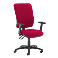 Senza extra high back operator chair with folding arms - Diablo Pink