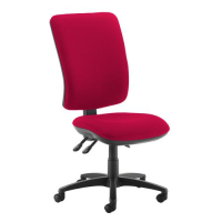 Senza extra high back operator chair with no arms - Diablo Pink