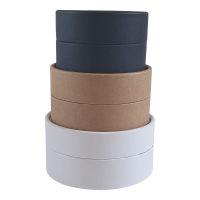 Cardboard Jars with Water Resistant Liner in Black, White and Brown Kraft