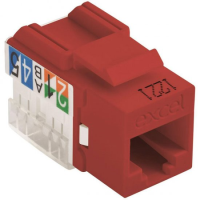 100-011-RD Excel Category 6 (UTP) Unscreened Keystone Jack - Red