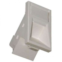 100-022 6C Angled Keystone Shutter - White