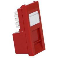 100-738 Excel Category 5e Unscreened Module RJ45 Low Profile - Euromod - Red