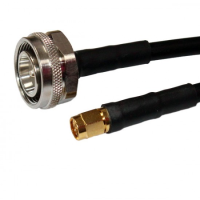 4.3-1.0 Plug to SMA Plug Cable Assembly LMR240 0.25 Metre