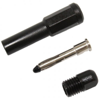 4mm Fixed Shrouded Plug Black For Test Lead