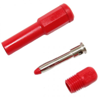 4mm Fixed Shrouded Plug Red For Test Lead