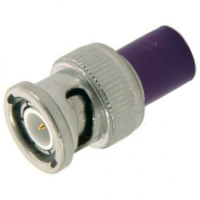 BNC Male Terminator 75 Ohm Plastic Cap Violet