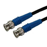 BNC Plug to BNC Plug Blue Boots Cable Assembly LMR195 0.5 METRE