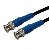BNC Plug to BNC Plug Blue Boots Cable Assembly R223U 0.75 METRE