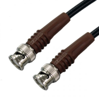 BNC Plug to BNC Plug Brown Boots Cable Assembly LMR195 1.5 METRE