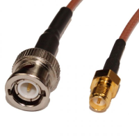BNC Plug to SMA Jack Reverse Polarity Cable Assembly RG316 2.0 Metre