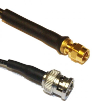 BNC PLUG TO SMC MALE CABLE ASSEMBLY LMR100 0.25 METRE