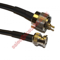 BNC PLUG TO UHF PLUG CABLE ASSEMBLY RG58CU 0.25 METRE