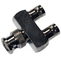 BNC Y  Adaptor PLUG TO 2 JACKS 75 OHM