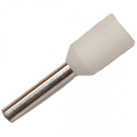 BOOTLACE FERRULE 0.75MM WHITE 8MM LONG (PACK OF 100)