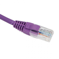 EXCEL CAT5E U/UTP PATCH LEAD LSOH 3M X/O VIOLET PACK OF 10