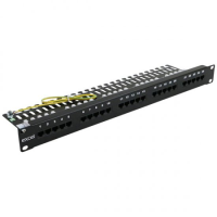 EXCEL VOICE PANEL RJ45 PRESENTATION 1U 3PR-BLACK 25 PORT