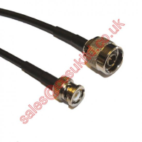 N Male to BNC Male Cable Assembly RG223 0.25M