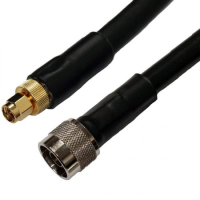 N Plug to SMA Plug  Cable Assembly LLA400 0.25 METRE