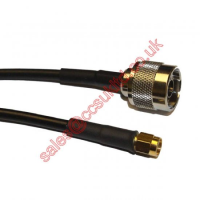 N Plug to SMA Plug Cable Assembly RG223 0.25M
