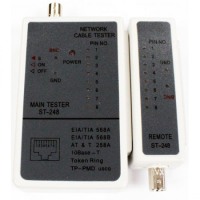 NETWORK CABLE TESTER for modular RJ45 and BNC coaxial cables