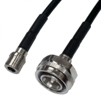 QMA PLUG TO 4.3/10 PLUG CABLE ASSEMBLY LMR195 0.25M