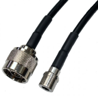 QMA PLUG TO N PLUG CABLE ASSEMBLY RG223 15M