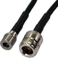 QMA, QLS, PLUG TO N JACK CABLE ASSEMBLY RG223 0.25M