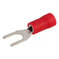 RED CRIMP SPADE (FORK)  4MM