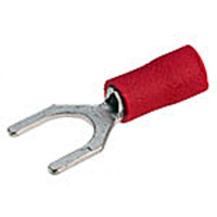 RED CRIMP SPADE (FORK)  6MM