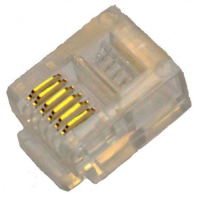 RJ11 6 WAY 6 CONTACT connectors to suit both Unscreened and Screened twisted pair cables. Pack of 10