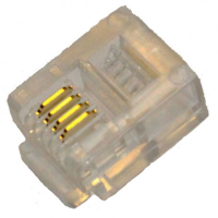 RJ11 PLUG 6 WAY 4 CONTACT PACK OF 10