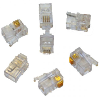 RJ11 UNSHIELDED 4 WAY PACK OF 10