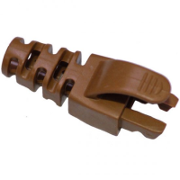 RJ45 SLIM SNAGLESS BROWN BOOT CAT5E CAT6 6.0MM PACK OF 10