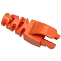 RJ45 SLIM SNAGLESS ORANGE BOOT CAT5E CAT6 6.0MM PACK OF 10