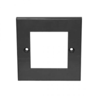 SINGLE GANG FLAT FACE PLATE BLACK