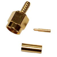 SMA Crimp Plug RG-174/U, RG-188A/U, RG-316/U, LLA100, LMR100, KX 22A, KX 3, BMRC 100 Flex