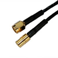 SMA MALE TO SMB MALE CABLE ASSEMBLY RG174 0.25M