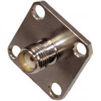 SMA PANEL JACK EXTENDED DIELECTRIC SILVER