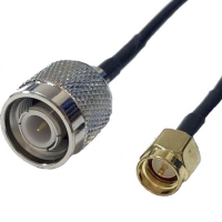 SMA PLUG TO TNC PLUG CABLE ASSEMBLY LMR100 0.25 METRE