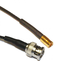 SMB MALE TO BNC MALE CABLE ASSEMBLY RG174 0.75M