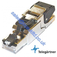 Telegartner J00026A2111 Male Cat6a RJ45 Connector Shielded Straight Cable Mount Mount