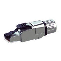 Telegartner J00026A5111 Male Cat6a RJ45 Connector, Shielded, Straight, Cable Mount Mount,