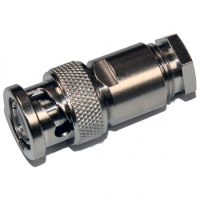 Telegartner J01000A1321 Straight 50 Ohm Cable Mount BNC Connector Plug, Clamp Termination RG178 Nickel