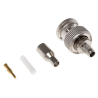 Telegartner J01002A0036 Straight 75 OHM Cable Mount BNC Connector Plug, Crimp Termination RG179 Nickel