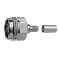 Telegartner J01020A0110 50 Ohm, Straight, Cable Mount, N Connector, Plug, Crimp Termination, 0 to 11GHz, RG214,