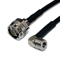 TELEGARTNER N PLUG TO QLS ELBOW PLUG CABLE ASSEMBLY RG58 15.0M