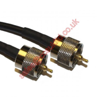 UHF PLUG TO UHF PLUG CABLE ASSEMBLY RG58CU 1.0 METRE